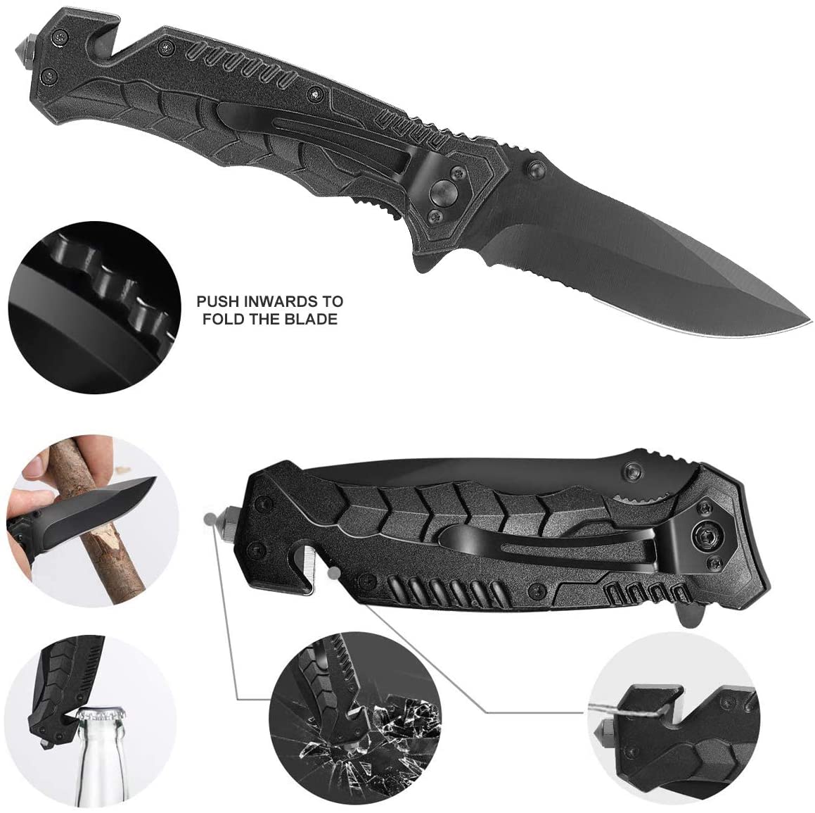 Juego de supervivencia completo: herramientas de supervivencia para exteriores que incluyen paracord, lámpara, silbato, acero para fuego