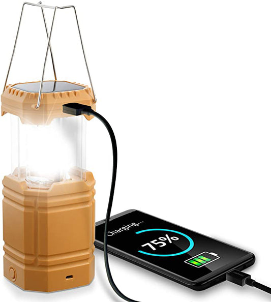 Linterna solar con manivela para acampar, linterna LED ultrabrillante portátil, 30-35 horas de tiempo de ejecución, cargador USB, banco de energía de 3000 mAh, linterna electrónica para exteriores, lectura de senderismo, emergencia