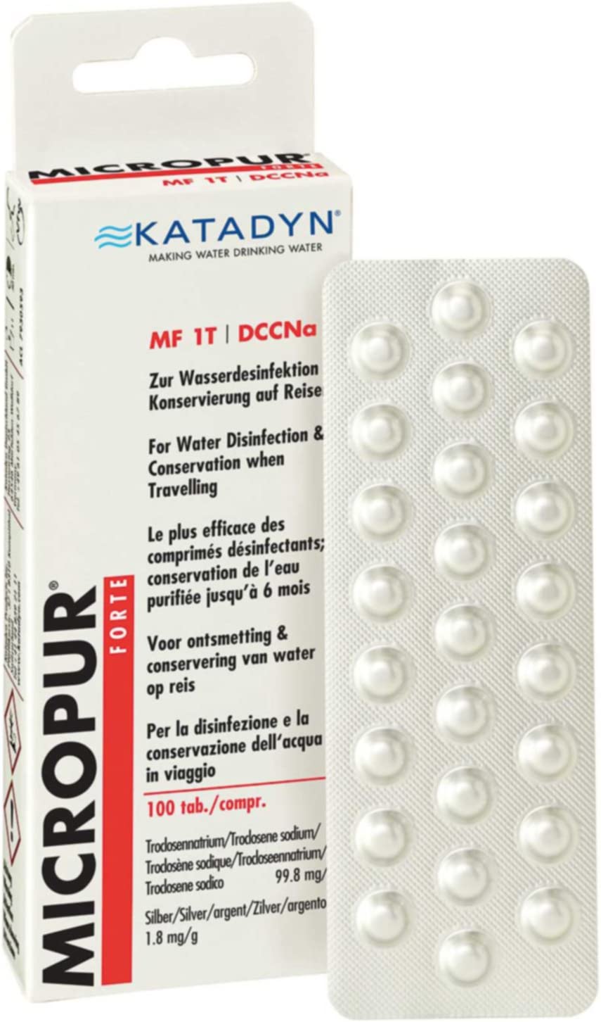 Ausverkauf: Tabletten zur Wasserdesinfektion - 100 Tabletten Oasis oder Micropur