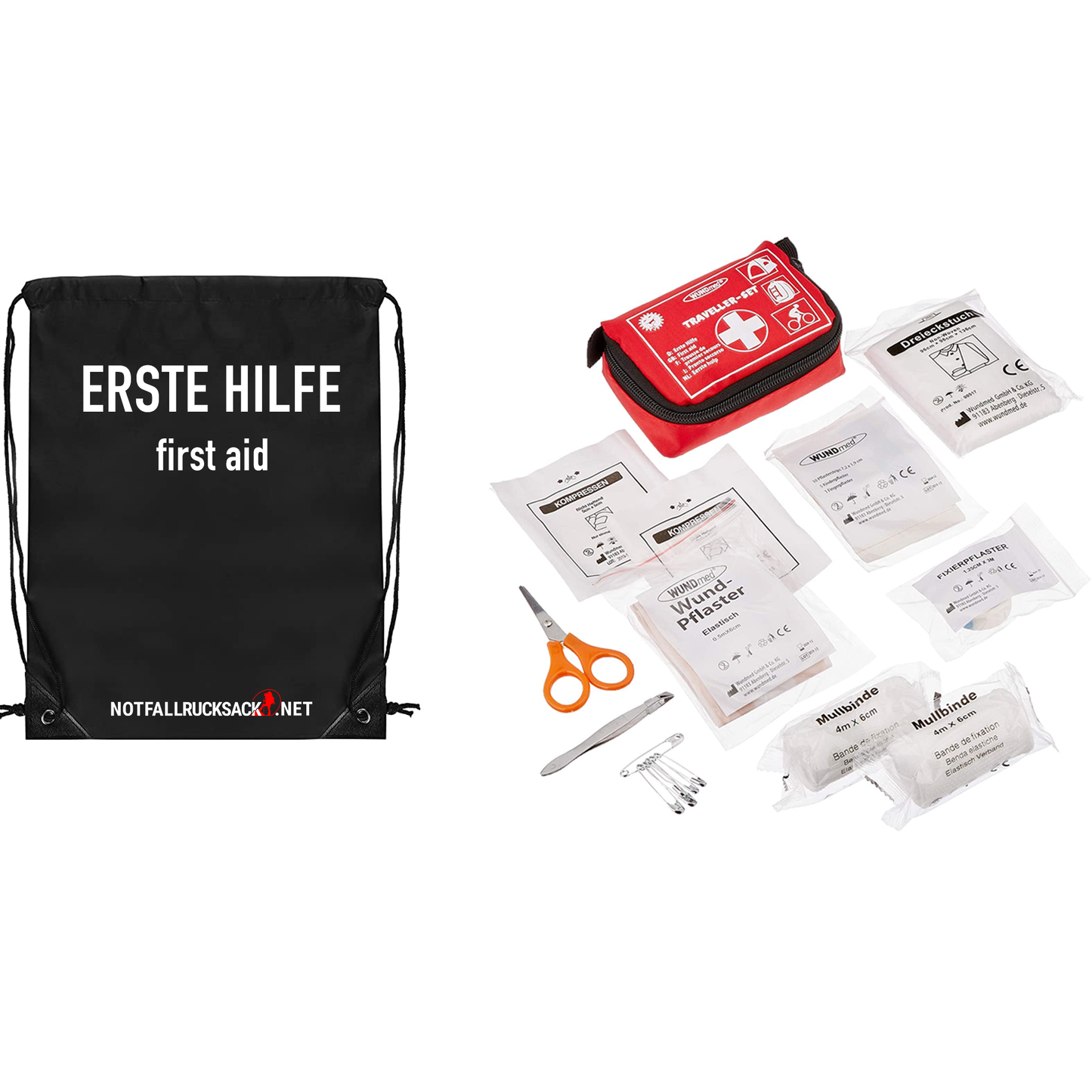 Mochila de emergencia básica - incluye comida, dormir, primeros auxilios