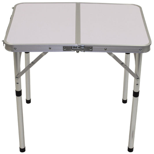 Mesa de camping, plegable, aluminio, asa de transporte