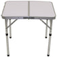 Mesa de camping, plegable, aluminio, asa de transporte