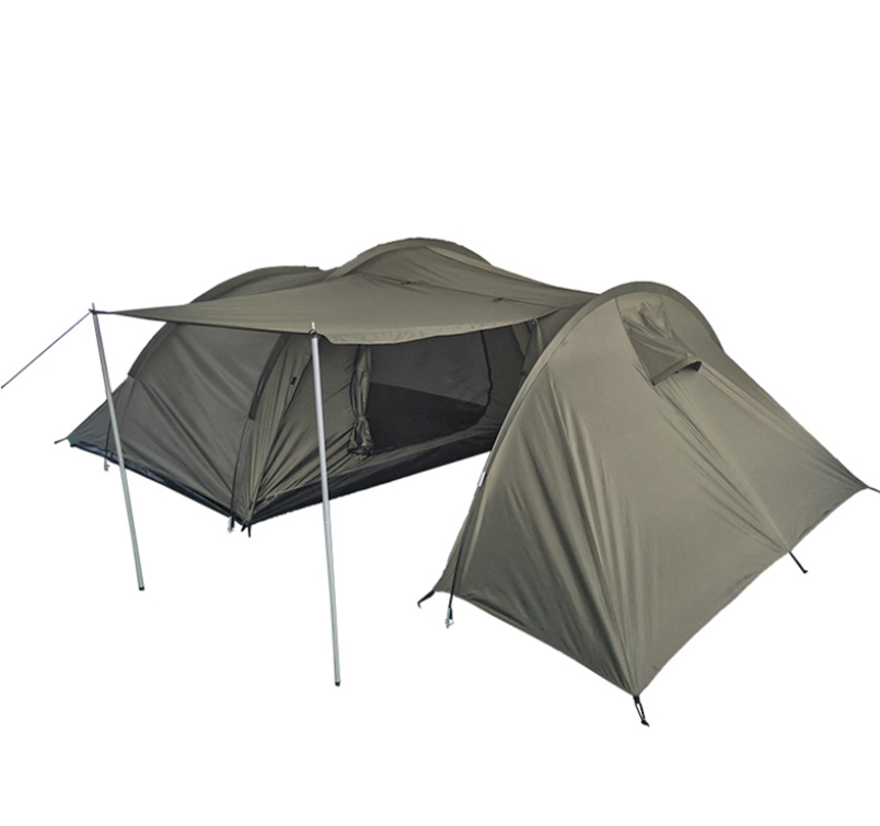 Carpa impermeable 4 personas. con espacio de almacenamiento 2,50m x 4,20m