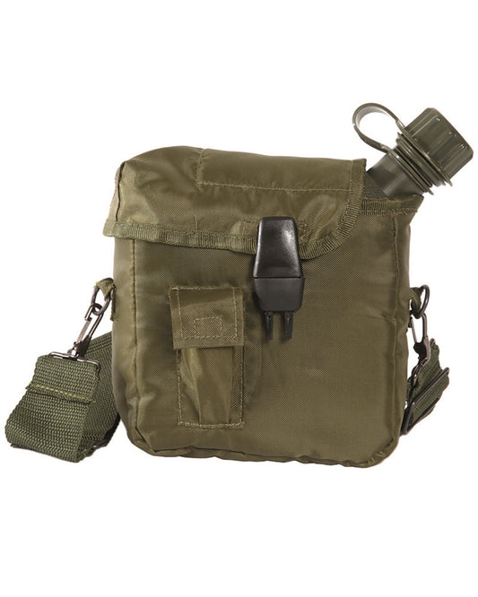 US Feldflasche mit Gurt und Tasche in Olive