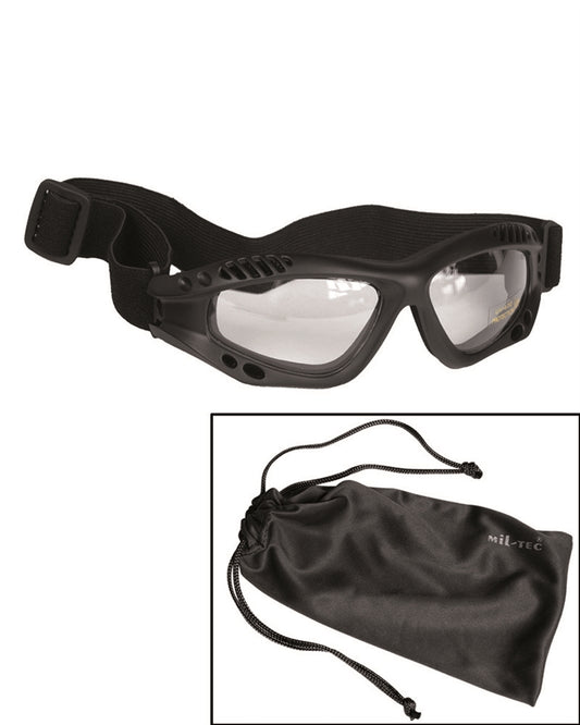 Gafas Commando Air Pro negro transparente