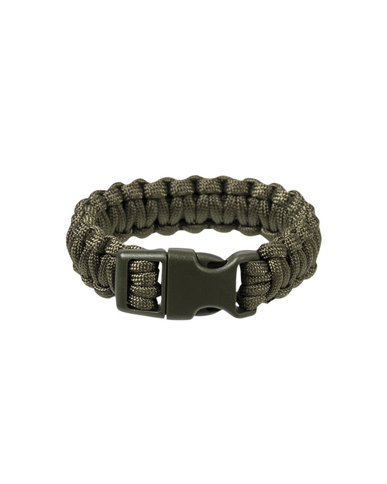 Pulsera paracord con cierre clip 22mm verde oliva