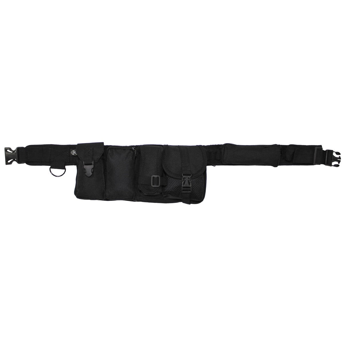 Cinturón lumbar, con 6 bolsillos, aproximadamente 5,5 cm, negro