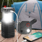 Linterna solar con manivela para acampar, linterna LED ultrabrillante portátil, 30-35 horas de tiempo de ejecución, cargador USB, banco de energía de 3000 mAh, linterna electrónica para exteriores, lectura de senderismo, emergencia