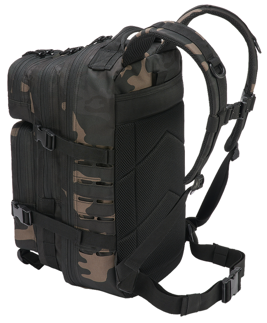 Mochila Molle US Combat Backpack Dark Camo Tactical Lasercut PATCH mediano