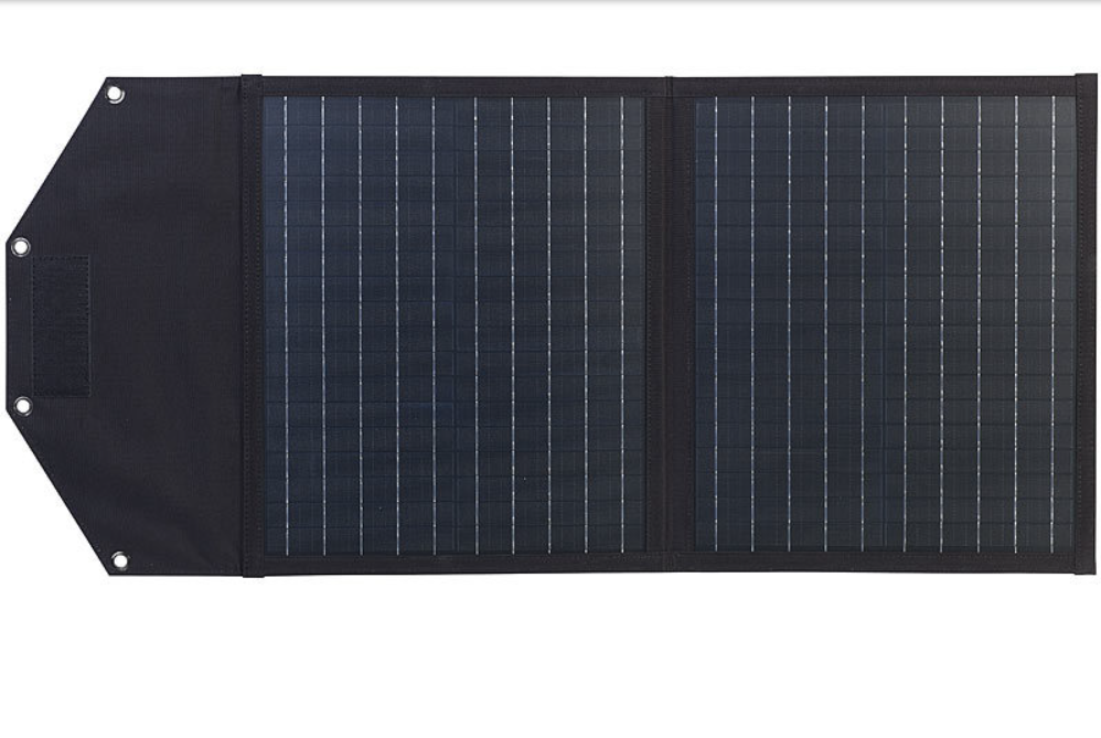 Panel solar plegable para energía de emergencia - 2 células solares monocristalinas - Conector MC4 - 50 W