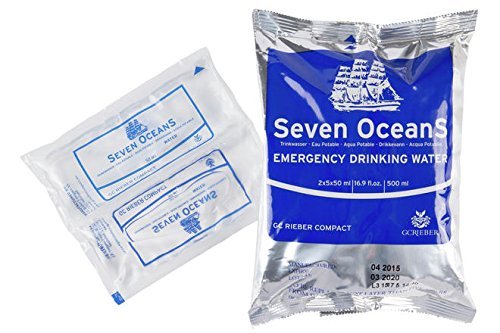 BP ER comida de emergencia 24x500g con agua de emergencia Seven Oceans