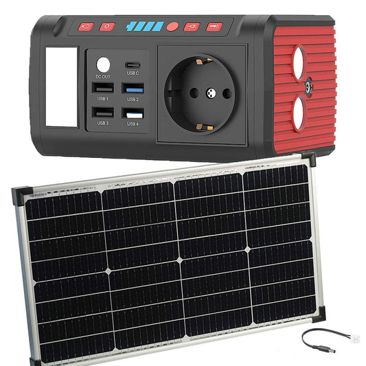 Panel solar con banco de energía para computadoras portátiles y otros dispositivos Generador de energía de emergencia Banco de energía solar