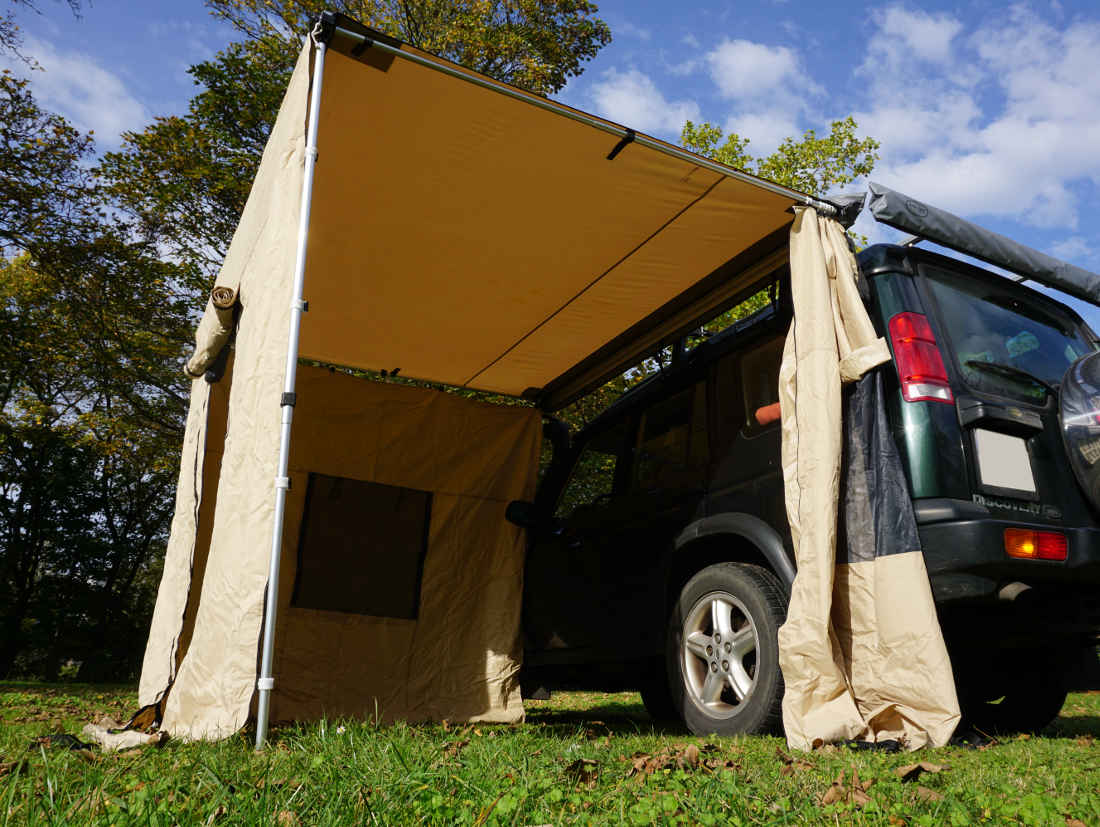 Portabl Auto Seitenmarkise Dachzelt Wasserdichtes Seitenzelt Sonnenschutz  für Outdoor-Camping Garten Terrasse Pool