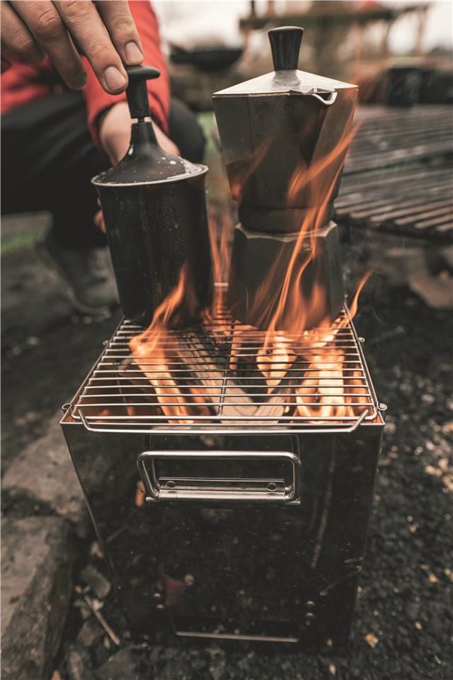 Brennholzofen mit Grillfunktion