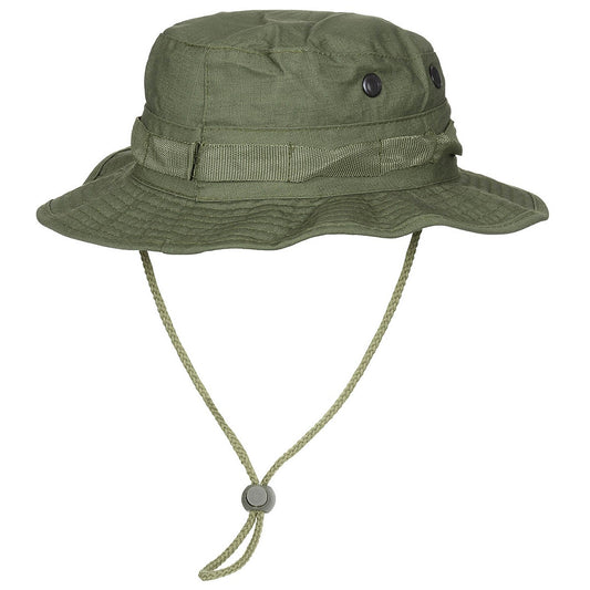 Boonie táctico - Gorro Bush, correa para la barbilla verde